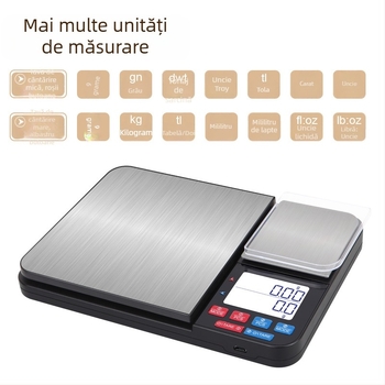 CX-918 Cântar bijuterii electronic, interval de măsurare 1 g–10 kg, măsurare electronică, alimentare cu baterie de 4,5 V