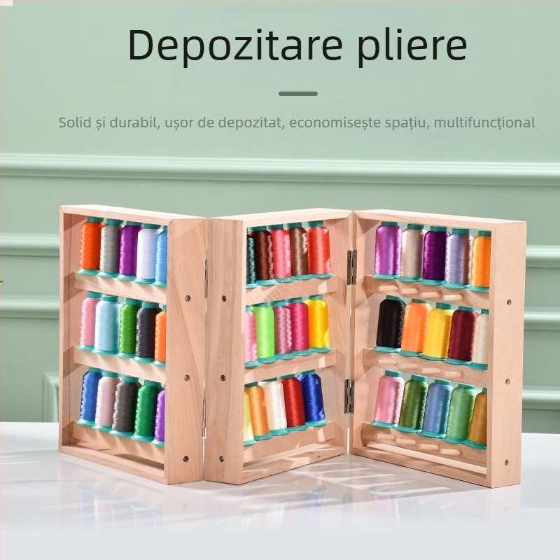 Raft din lemn pentru ață, design pagodă – suport rabatabil pentru șnururi, montaj pe perete, stil modern simplu, Guofeng, accesorii meșteșuguri