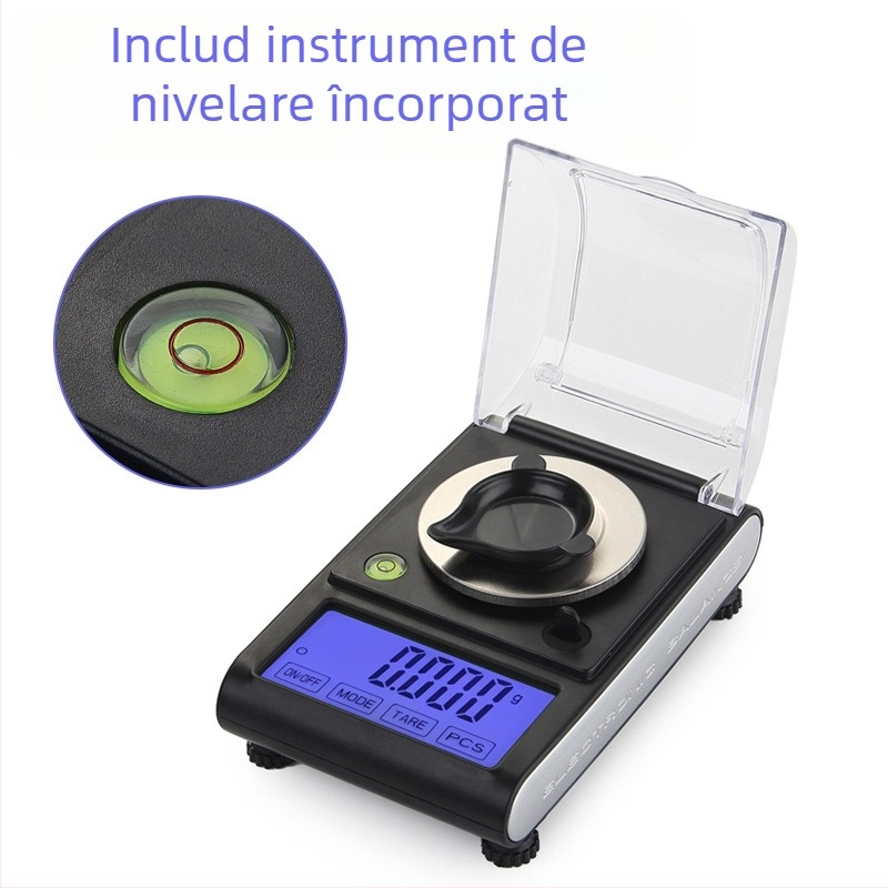 DGGY-501 Cântar electronic cu carate pentru bijuterii - Capacitate 50 g, Măsurare electronică, Alimentare 3xAAA