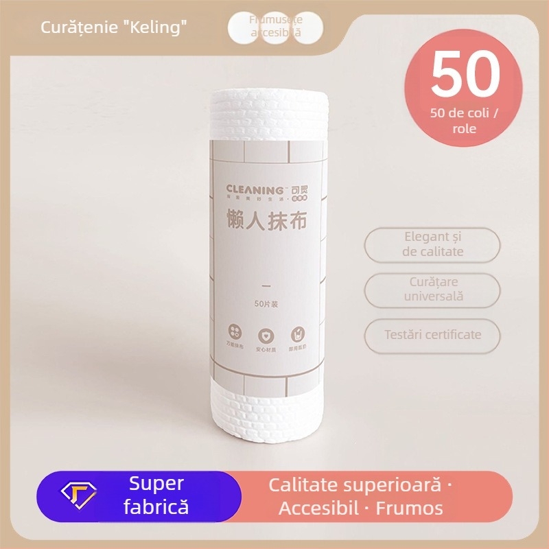 Kelin prosoape de bucătărie din țesătură nețesută, cu relief, potrivite pentru utilizare umedă și uscată, absorbante, rezistente la ulei și dezinfectare, 50 de foi pe rol, 60 g/m²