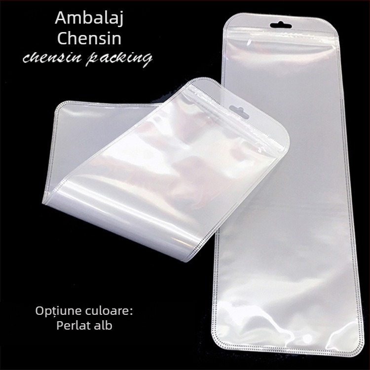 Pungi de ambalare pentru tălpi, pentru mai multe perechi, transparente, mata cu textură în dungi, auto-sealante, cu clapă de 3 cm