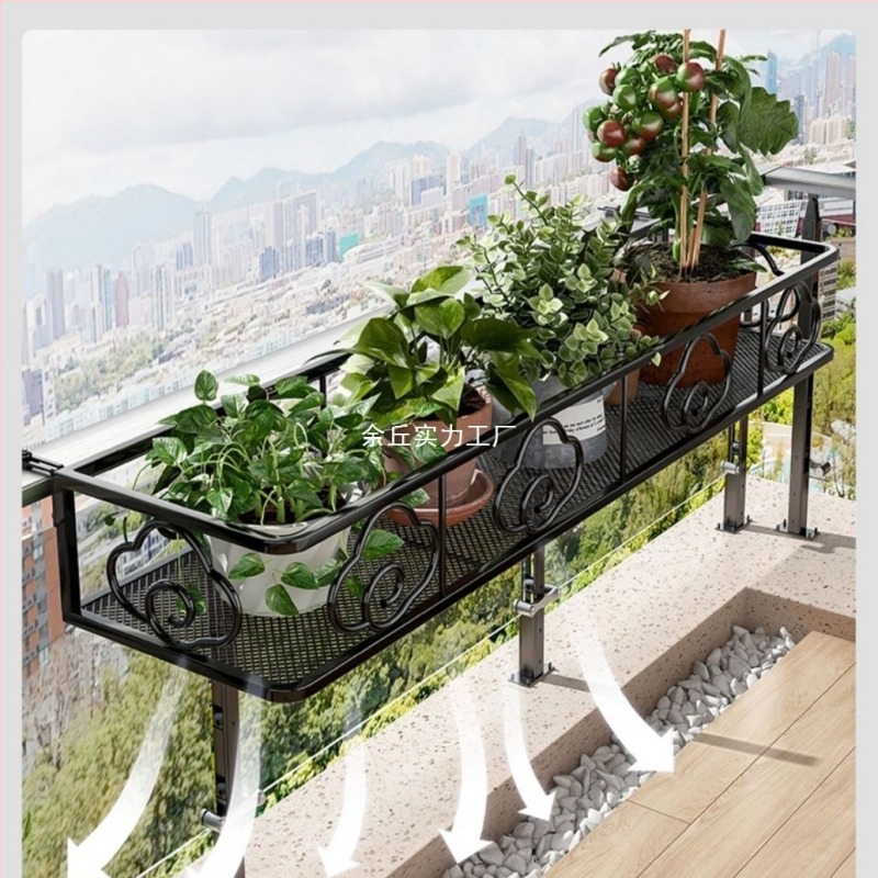 Suport pentru ghivece de perete, metal, un singur nivel, stil pastoral