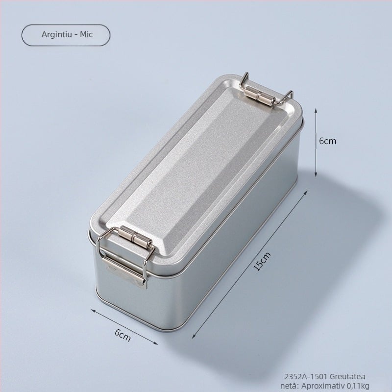 Cutie de ambalaj din tinplate, pătrată, model 2352A, imprimare offset, pentru ambalare generală