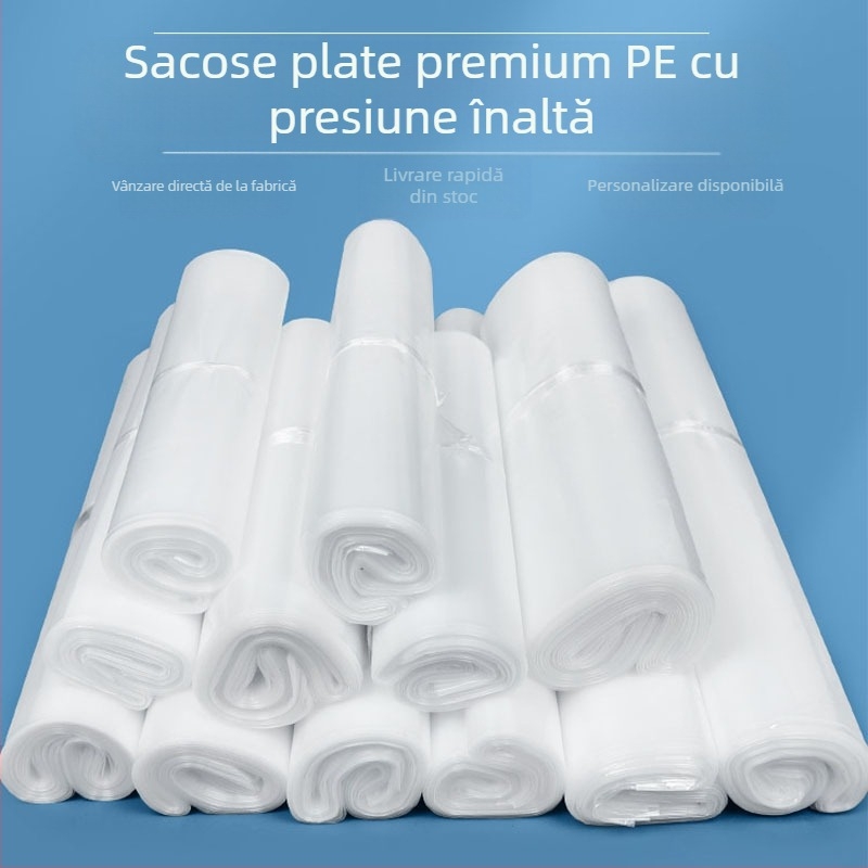 Pungă de ambalaj PE îngroșată, transparentă, rezistentă la umiditate, fără logo
