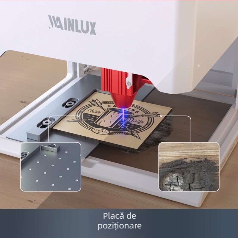 Mașină de gravură cu laser WAINLUX K10 — placă de poziționare, placă de gravură, placă de tăiere, protecția suprafeței biroului