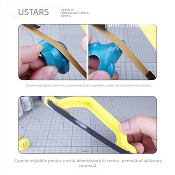 Șlefuitor în formă de arc 91606 pentru șlefuire și lustruire a suprafețelor curbate, cu 6 tipuri de șmirguri; Brand Yousuida; Material plastic