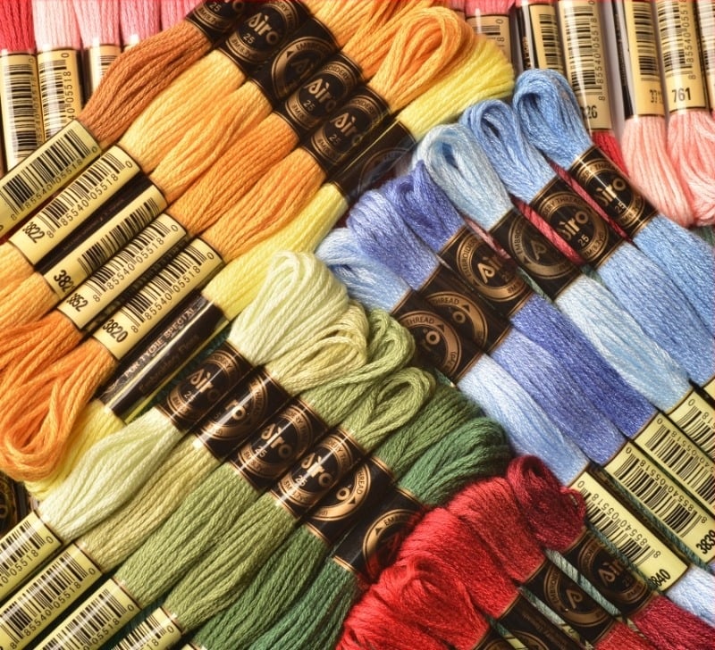 Set de fire de broderie de la airo — poliester-cotton, pentru textile de casă, compatibil cu broderia la cruce