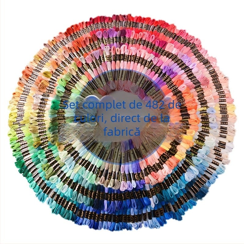 Set de fire de broderie de la airo — poliester-cotton, pentru textile de casă, compatibil cu broderia la cruce