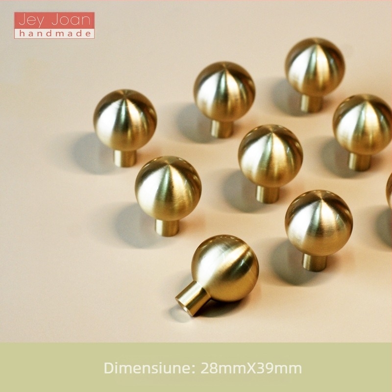 Mâner rotund sferic pentru dulap/șifonier/sertar – alamă, finisaj glazurat, model JJ007, brand Sookie