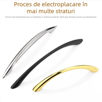 Mâner pentru dulapuri și sertare – aliaj de zinc, placare electrolitică, Modelul 211, rezistent la uzură