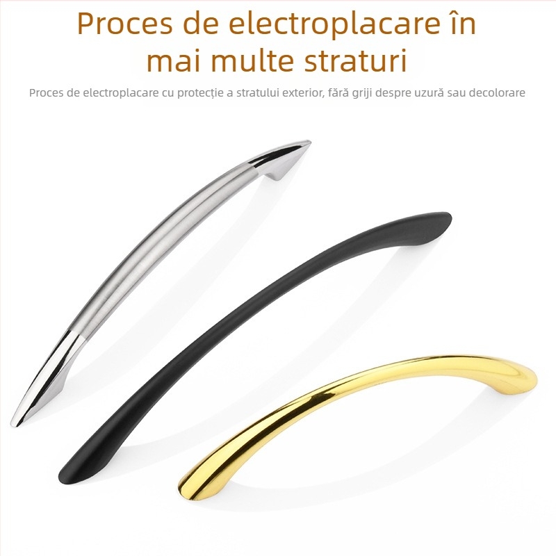 Mâner pentru dulapuri și sertare – aliaj de zinc, placare electrolitică, Modelul 211, rezistent la uzură