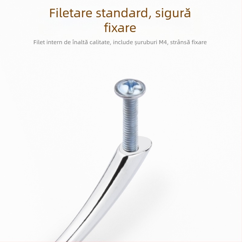 Mâner pentru dulapuri și sertare – aliaj de zinc, placare electrolitică, Modelul 211, rezistent la uzură