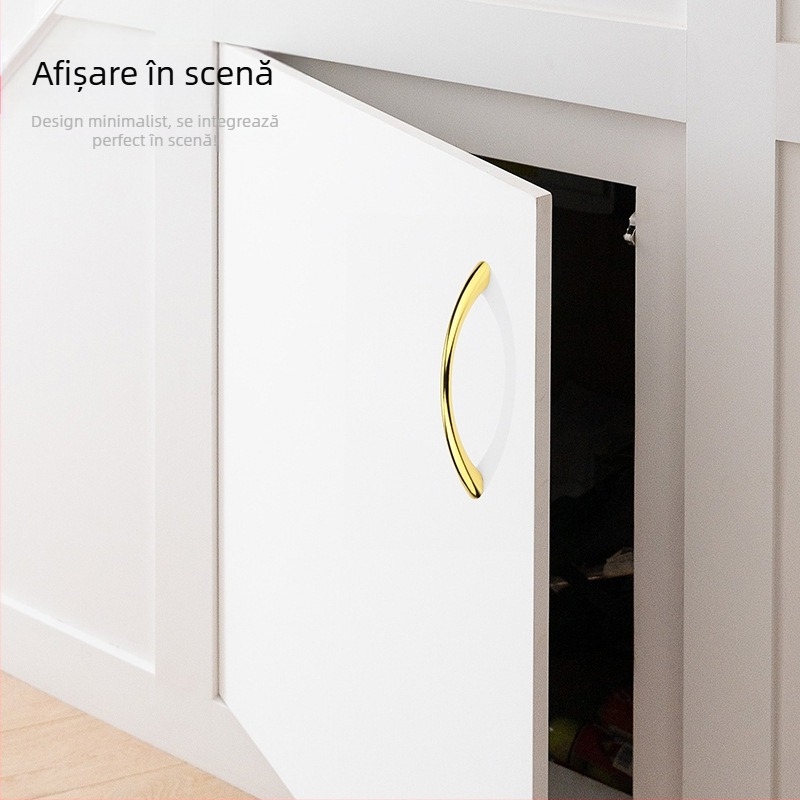 Mâner pentru dulapuri și sertare – aliaj de zinc, placare electrolitică, Modelul 211, rezistent la uzură