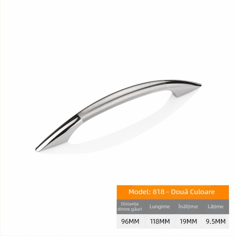 Mâner pentru dulapuri și sertare – aliaj de zinc, placare electrolitică, Modelul 211, rezistent la uzură