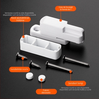 Top Valley încuietoare pentru ferestre casement – în formă de T, deschidere interioară/exterioară, aliaj de aluminiu, stil Light Luxury