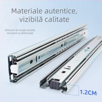 Șină de glisare pentru sertare cu amortizor – Modelul 35, oțel, galvanizat, Brand Guxin, Stil modern minimalist