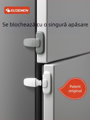 Încuietoare de ușă frigider – Clips de fixare, set din 2 piese pentru uși plate, model actualizat pentru uși concave-convexe