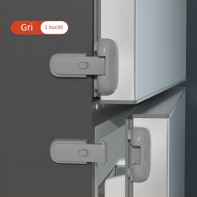 Încuietoare de ușă frigider – Clips de fixare, set din 2 piese pentru uși plate, model actualizat pentru uși concave-convexe
