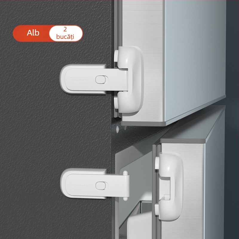 Încuietoare de ușă frigider – Clips de fixare, set din 2 piese pentru uși plate, model actualizat pentru uși concave-convexe
