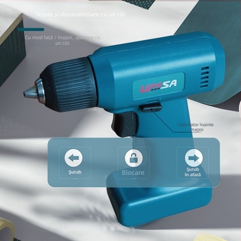 Bormașină de mână cu acumulator 8V, reîncărcabilă, avans/retrogradare