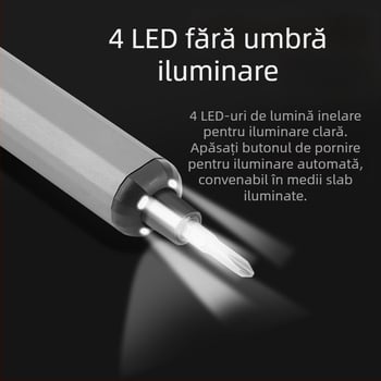 Set de șurubelnițe electrice multifuncțional 68‑în‑1, reîncărcabil – oțel carbon