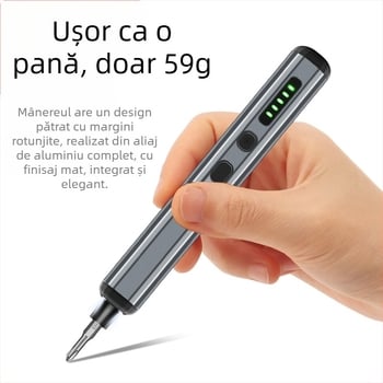 Set de șurubelnițe electrice multifuncțional 68‑în‑1, reîncărcabil – oțel carbon