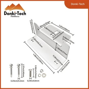 Suport Z pentru panou solar – aliaj de aluminiu, bloc fotovoltaic, Donchi