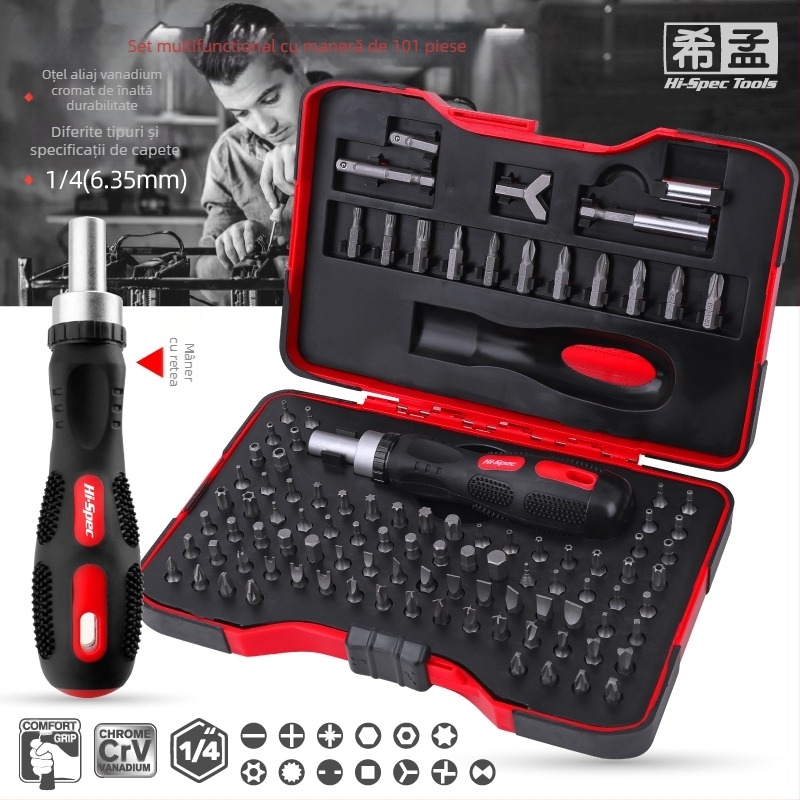 Set de șurubelnițe: multifuncțional, cu capete Philips și Torx speciale, cu suport sleeve, biti din oțel carbon