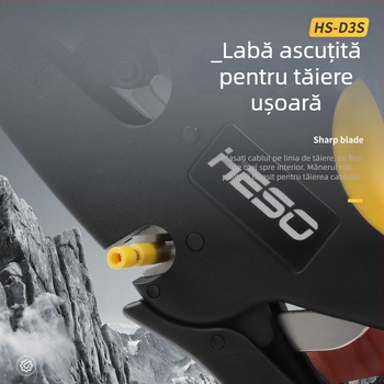 Clește automate pentru dezizolarea cablurilor - unealtă multifuncțională pentru electricieni, dezizolare și tăiere cabluri (Brand: HESO; Greutate: 180 g; Specificații: 8)