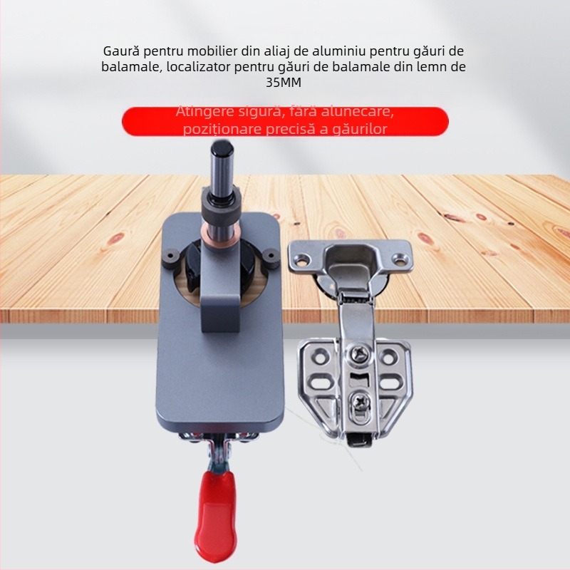 Localizator de găuri pentru balamale din aliaj de aluminiu, pentru mobilier – tâmplărie, marca KAWAY TOOLS