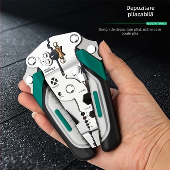 XTUOSEN Clește pliabil pentru dezizolarea cablurilor, vârf ascuțit, greutate 0,19 kg, model 241023
