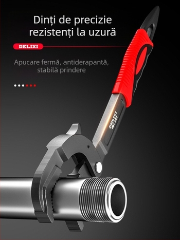 Set de chei universale cu cheie reglabilă, cheie pentru conducte și clește multifuncțional