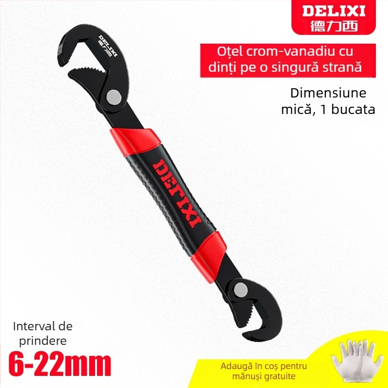 Set de chei universale cu cheie reglabilă, cheie pentru conducte și clește multifuncțional