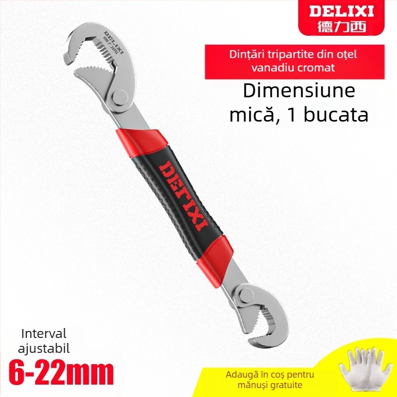 Set de chei universale cu cheie reglabilă, cheie pentru conducte și clește multifuncțional