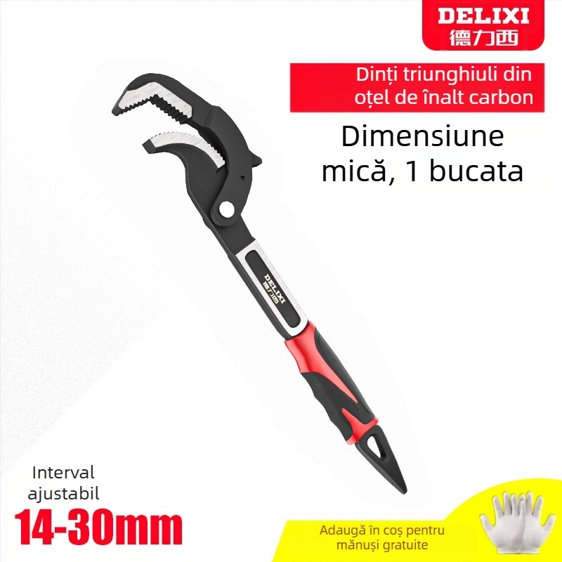 Set de chei universale cu cheie reglabilă, cheie pentru conducte și clește multifuncțional