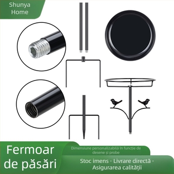Hrănitoare pentru păsări și baie pentru păsări – Model Două Păsări Mici, Metal, Producție la comandă, Exterior