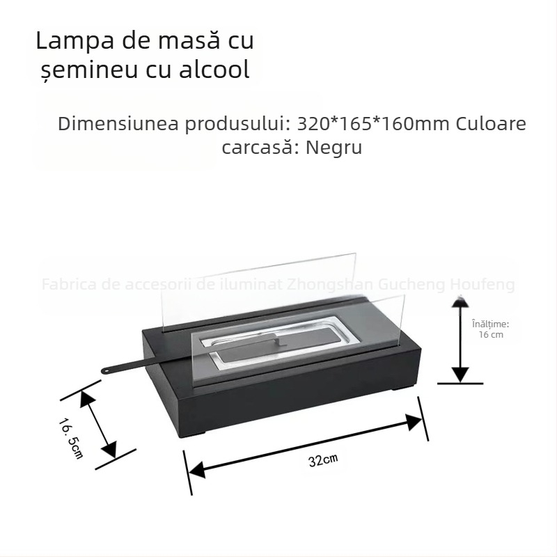 Șemineu de masă din metal cu etichetă cu logo – Hou Feng HF-B008/HF-B009/HF-B010