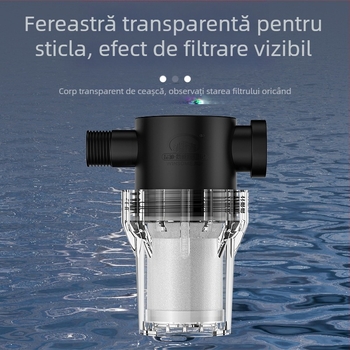 Pre-filtru inline pentru apă potabilă – filtru din oțel inoxidabil, filtrare nivel 1, îndepărtare depuneri și sediment, element filtrant înlocuibil