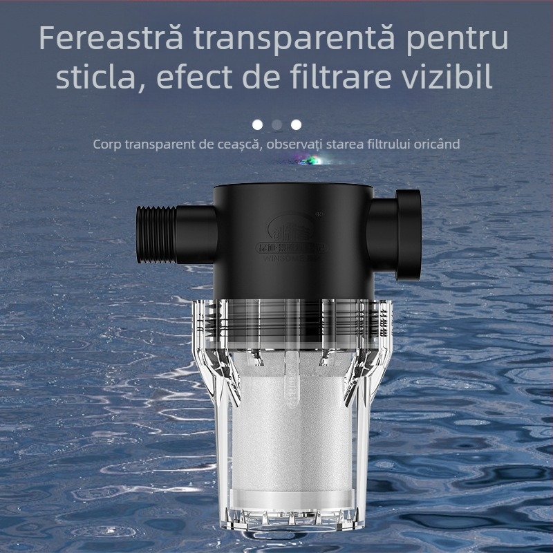 Pre-filtru inline pentru apă potabilă – filtru din oțel inoxidabil, filtrare nivel 1, îndepărtare depuneri și sediment, element filtrant înlocuibil