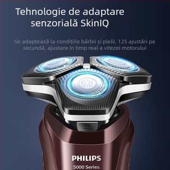 Philips aparat de ras electric cu cap rotativ de 3 părți, pentru utilizare umedă și uscată, afișaj LED, baterie încorporată, autonomie de aproximativ 60 de minute