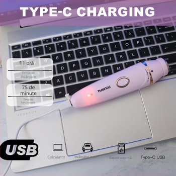 Dispozitiv de epilat pentru femei, 7-in-1, pentru întreg corpul, alimentare USB, lamă din oțel inoxidabil, motor cu perii, lavabil