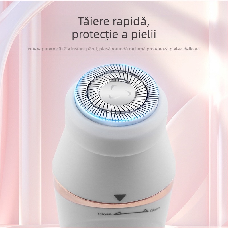 Dispozitiv de epilat pentru femei, 7-in-1, pentru întreg corpul, alimentare USB, lamă din oțel inoxidabil, motor cu perii, lavabil