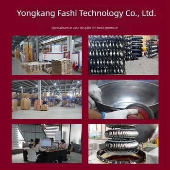 Wok din fier de înaltă calitate, stil chinezesc, neacoperit, adâncime 10,5/10,8/11,1 cm, model FS-CS-011