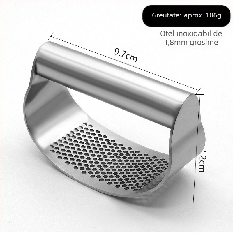 Presă de usturoi – oțel inoxidabil 304, multifuncțională, brand Pin Hengzuo, personalizare și imprimare logo