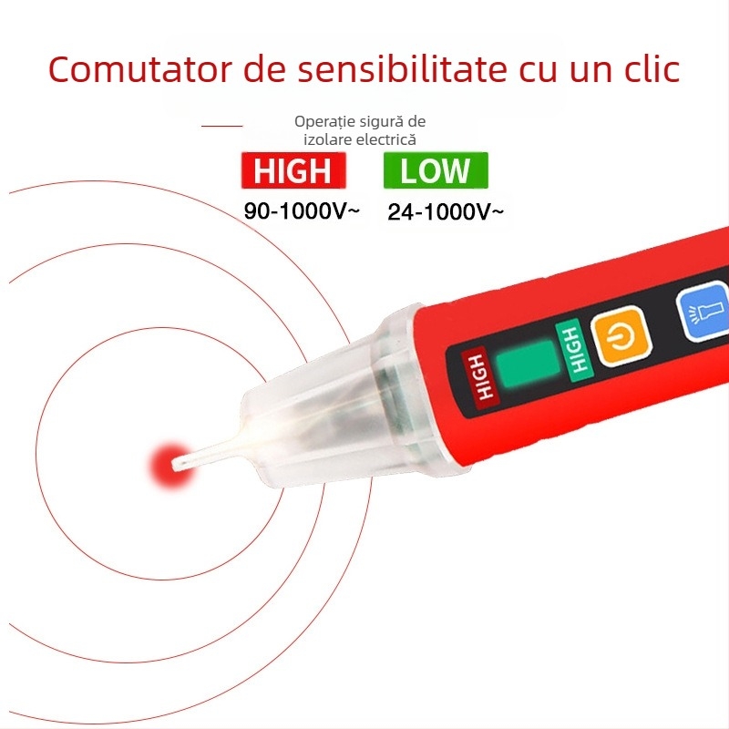 UT12D tester de tensiune fără atingere – precizie înaltă, pentru electricieni, 24–1000 V