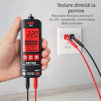 BSIDE A1 Multimetru Digital Automat – tester inteligent, multifuncțional pentru electricieni, înaltă precizie