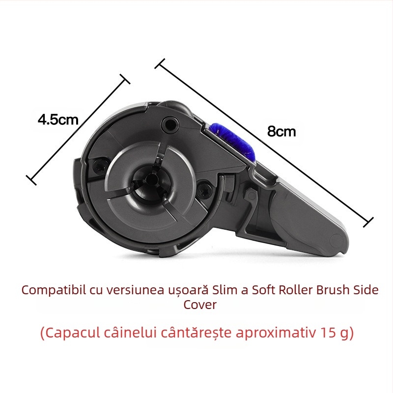 Accesorii Dyson: set de accesorii cu perie electrică pentru podea ușoară, tambur rulabil, capac lateral — compatibil cu V12, V15 și V10 Slim