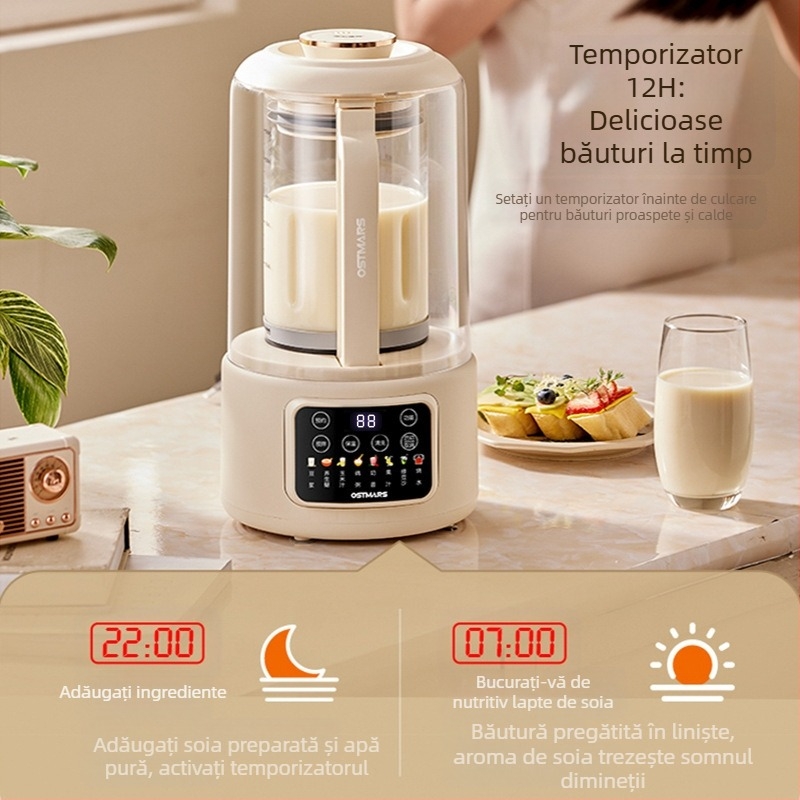 OSTMARS PBJ-010 Mașină de făcut lapte de soia, 800W, capacitate 1000-1500 ml, curățare automată, pentru 2-3 persoane