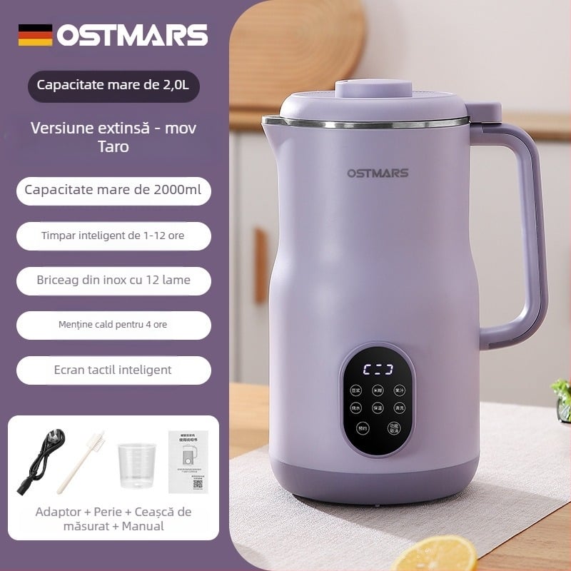 OSTMARS PBJ-010 Mașină de făcut lapte de soia, 800W, capacitate 1000-1500 ml, curățare automată, pentru 2-3 persoane