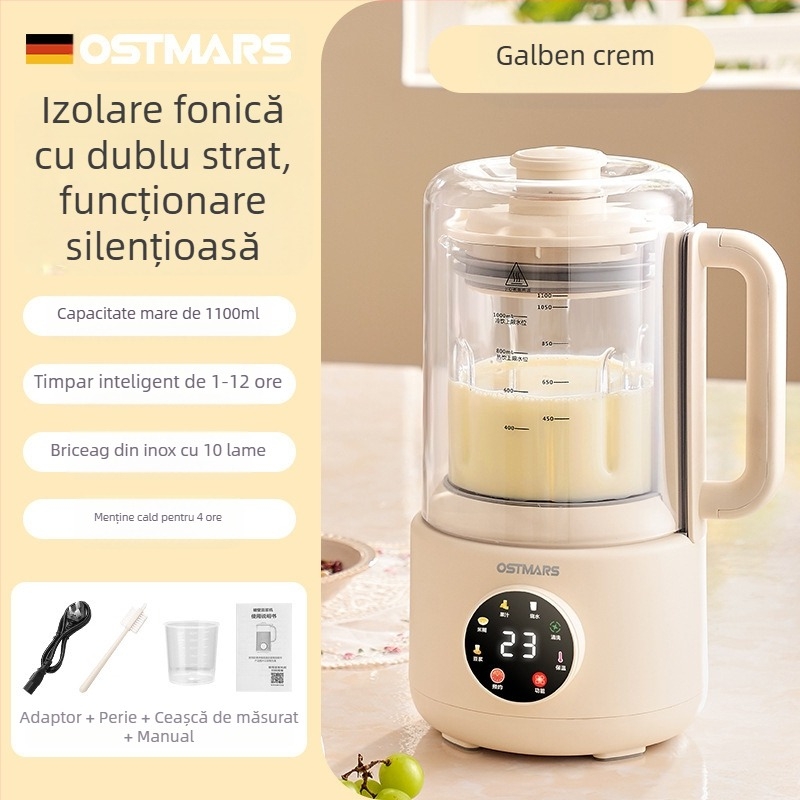 OSTMARS PBJ-010 Mașină de făcut lapte de soia, 800W, capacitate 1000-1500 ml, curățare automată, pentru 2-3 persoane